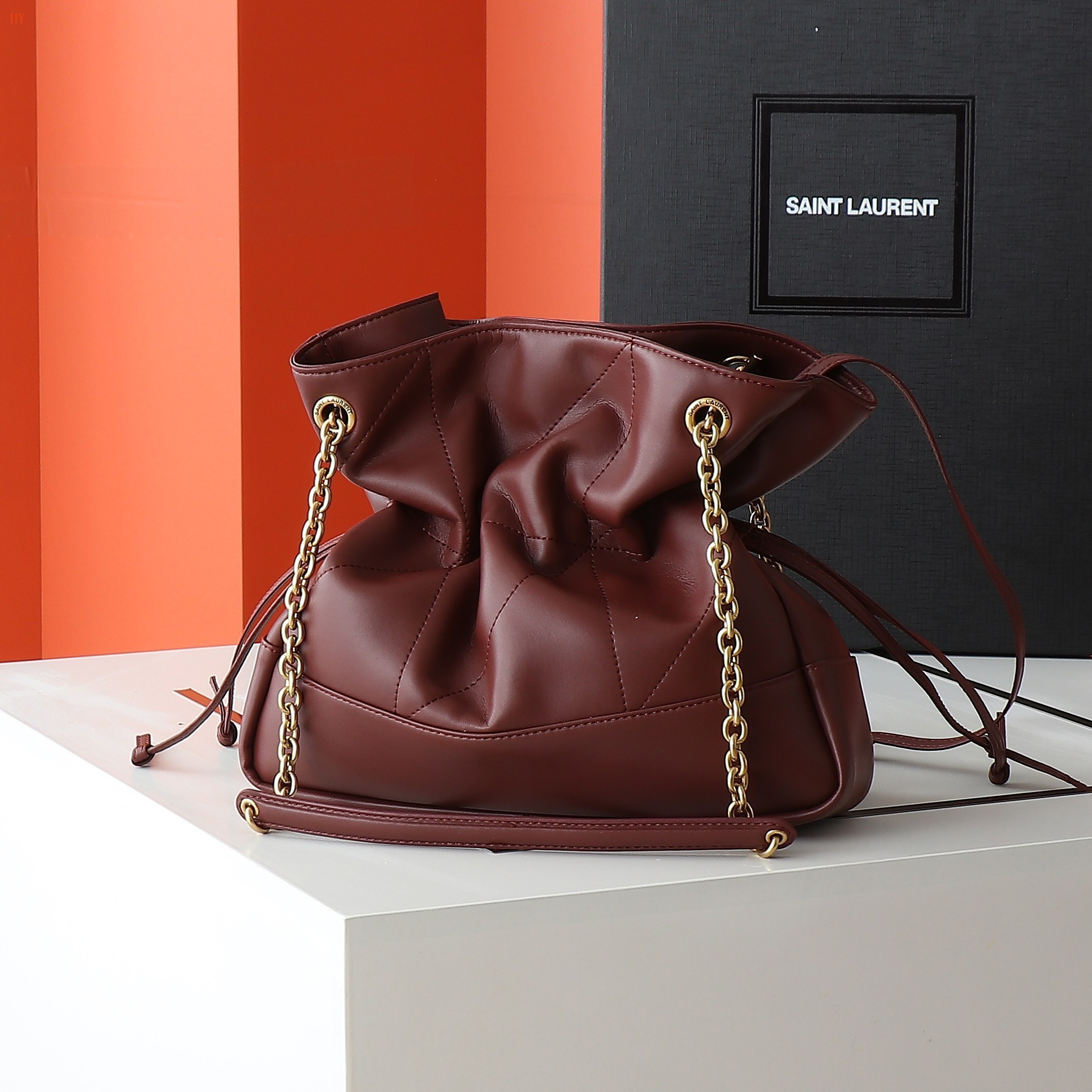 yves saint laurent drawstring bag - 29x25x11 cm - Image 8