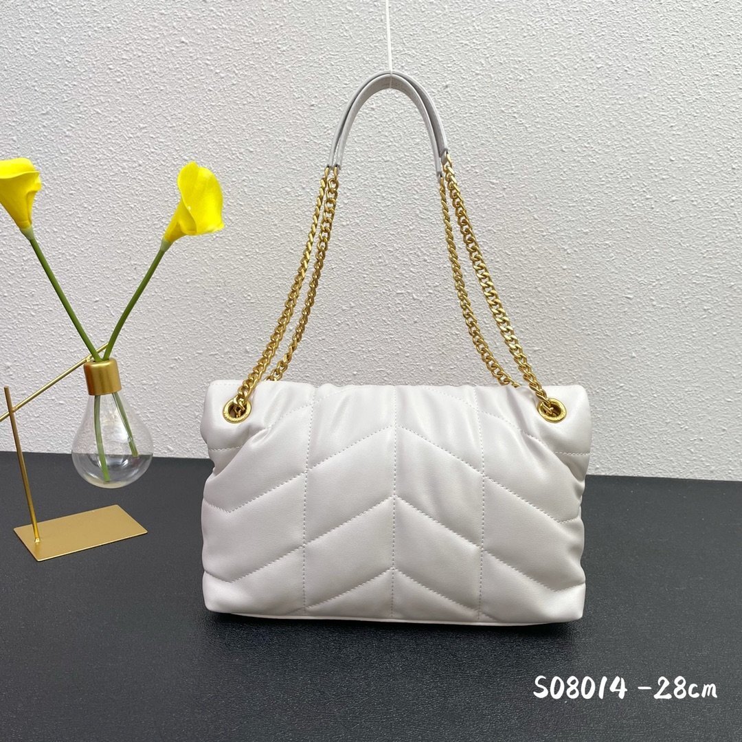 yves saint laurent quilted white handbag - 28cm - Image 8