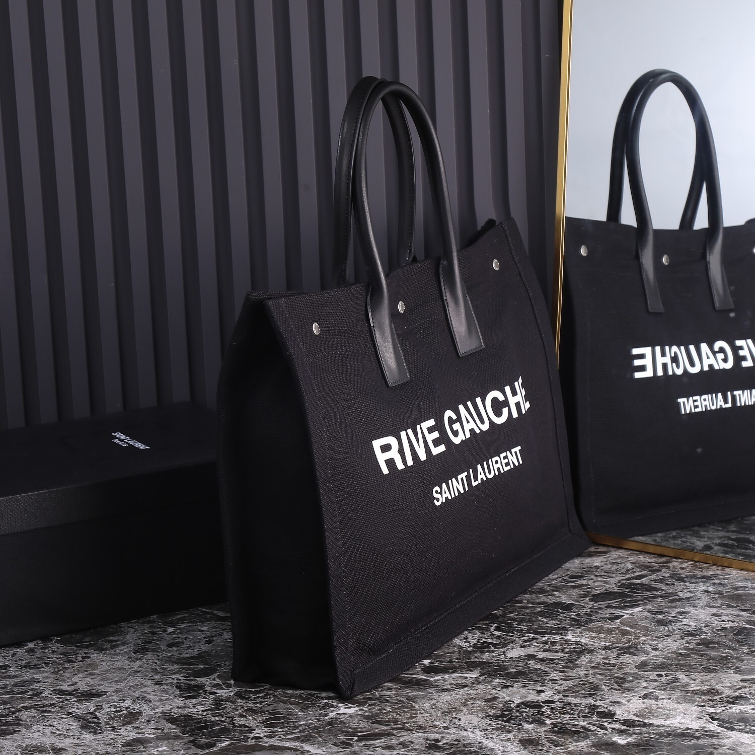 yves saint laurent rive gauche tote bag - 45x36x1 cm - Image 8