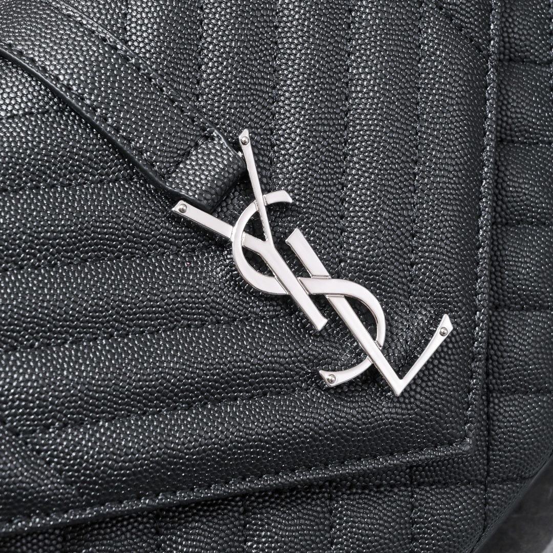 yves saint laurent black quilted handbag, 24x17.5x6cm - Image 8