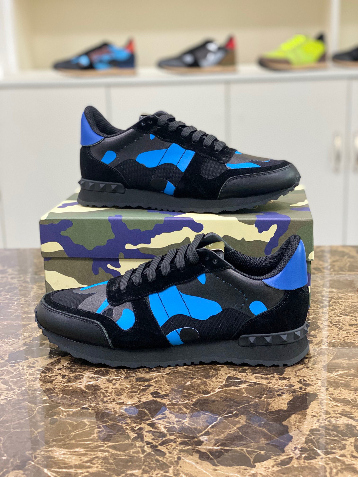 valentino casual sneakers in black/blue - sizes 38-44 - Image 8