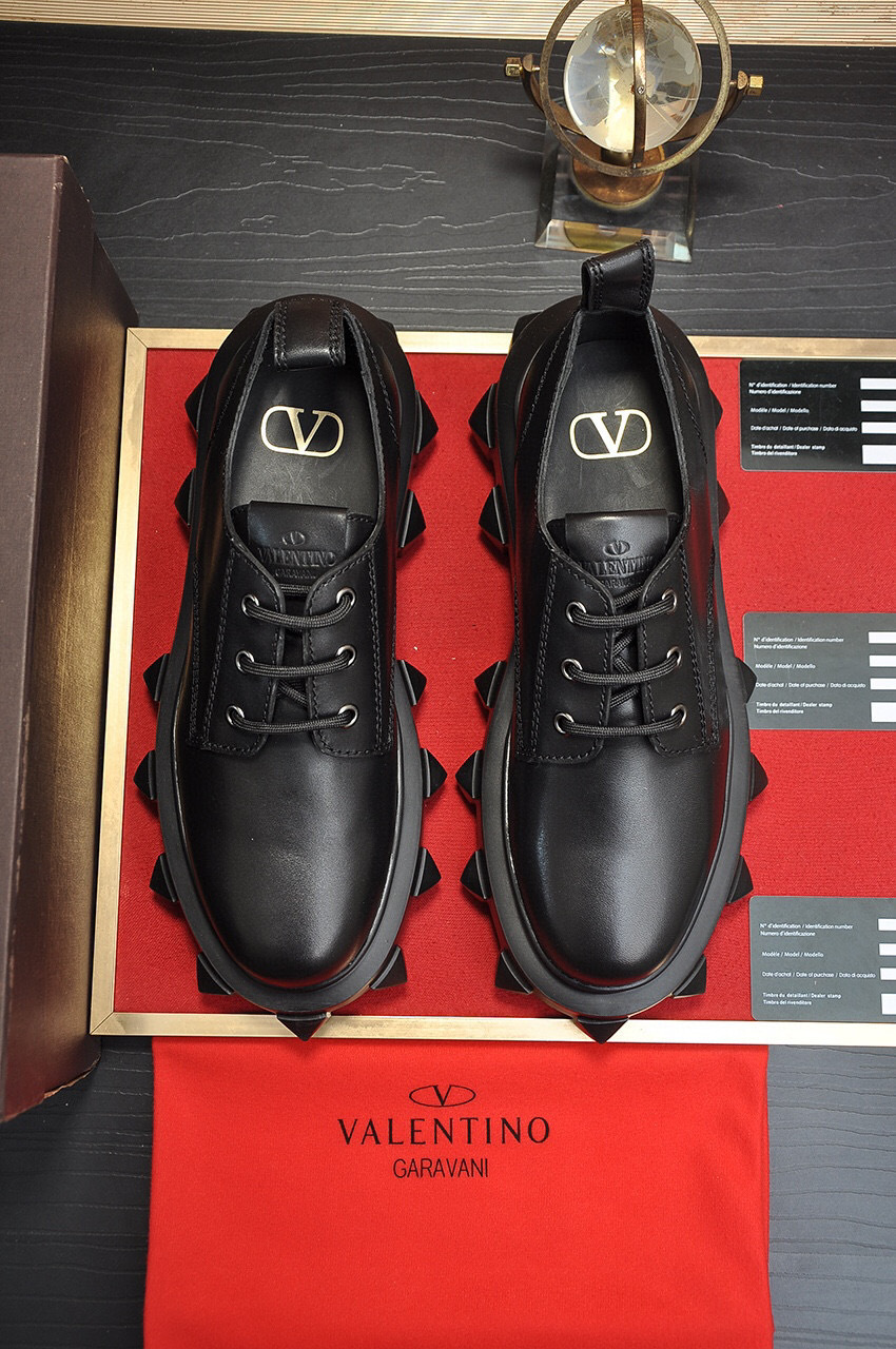 valentino garavani black leather shoes 38-44 - Image 8