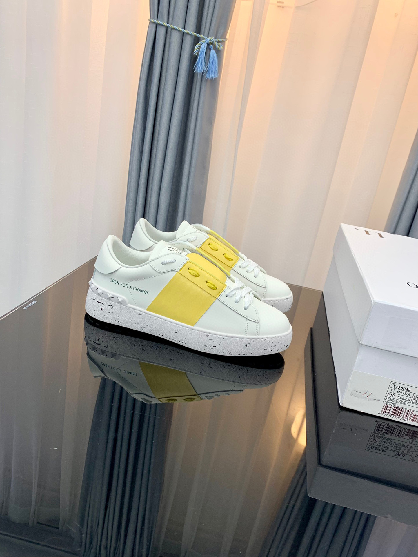 valentino couples sneakers size 35-44 - yellow accent - Image 8