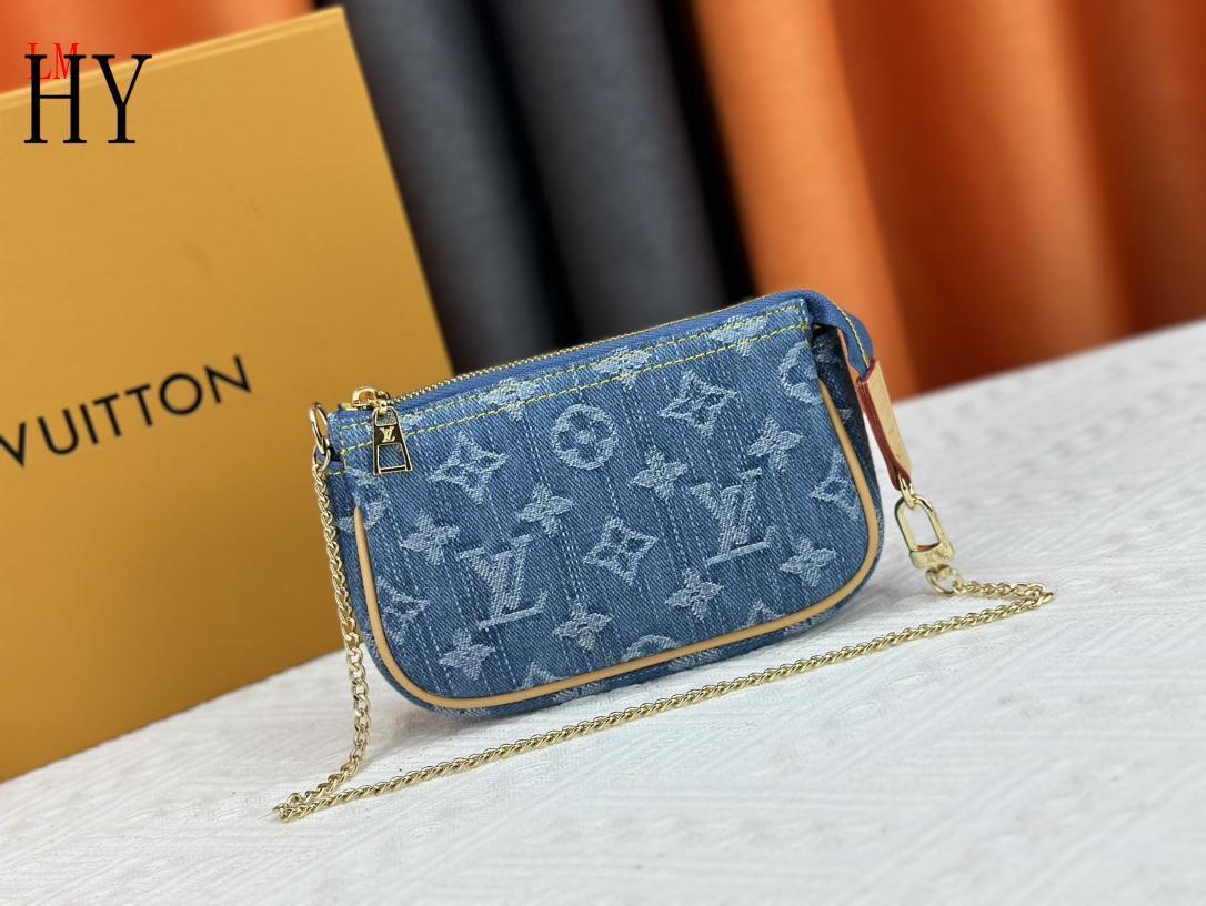louis vuitton denim crossbody bag - 15.5 x 10.5 x 4