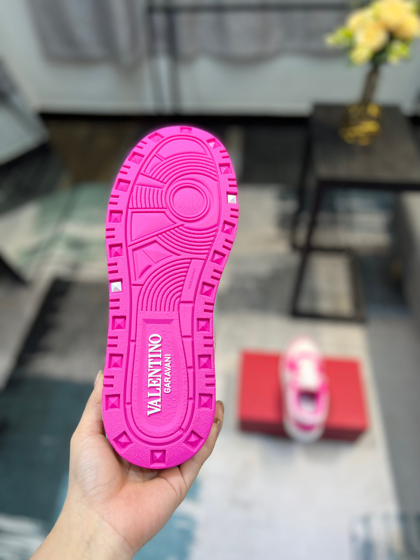 valentino couples sneakers 35-44 in pink and white - Image 8