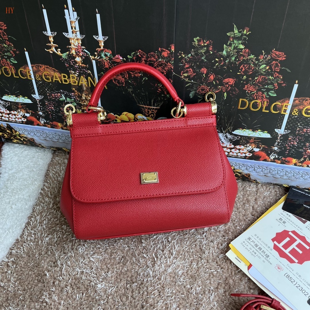 dolce & gabbana red handbag 20*17*7 cm - elegant design