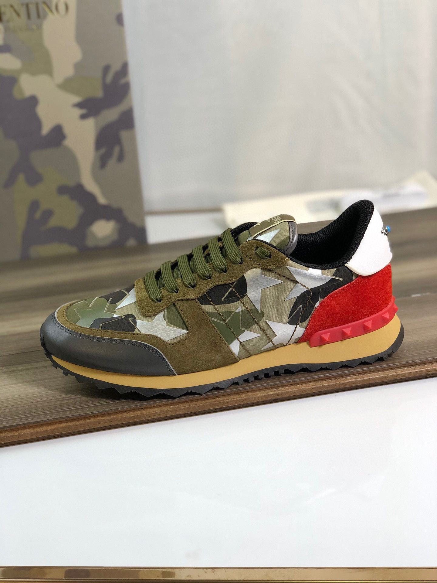 valentino casual sneakers 38-44 camo design - Image 9