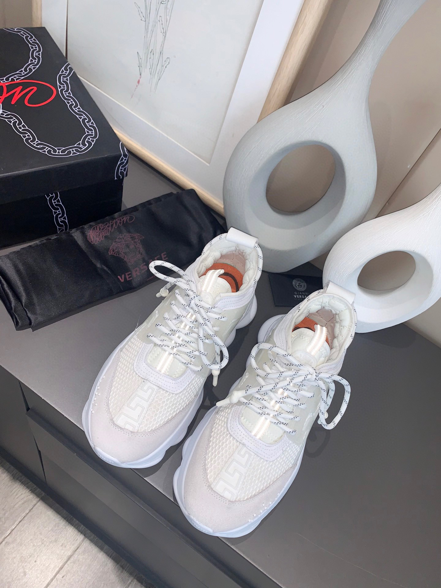 versace unisex dad sneakers size 35-44 - white - Image 9