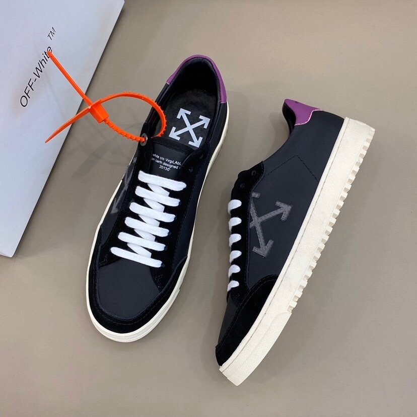off-white casual sneakers black/purple 38-44 - Image 9