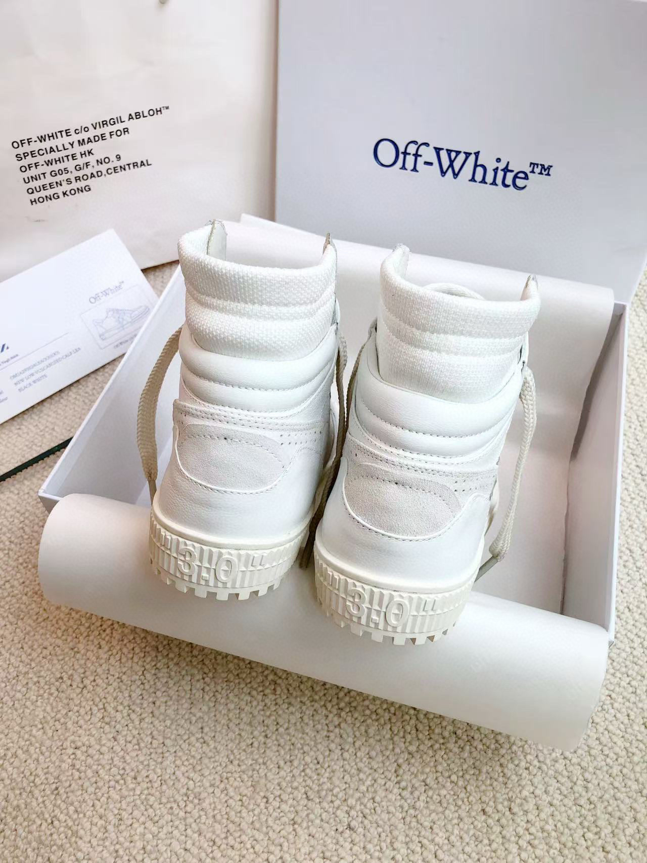 off-white high-top sneakers - size 35/44 - Image 9
