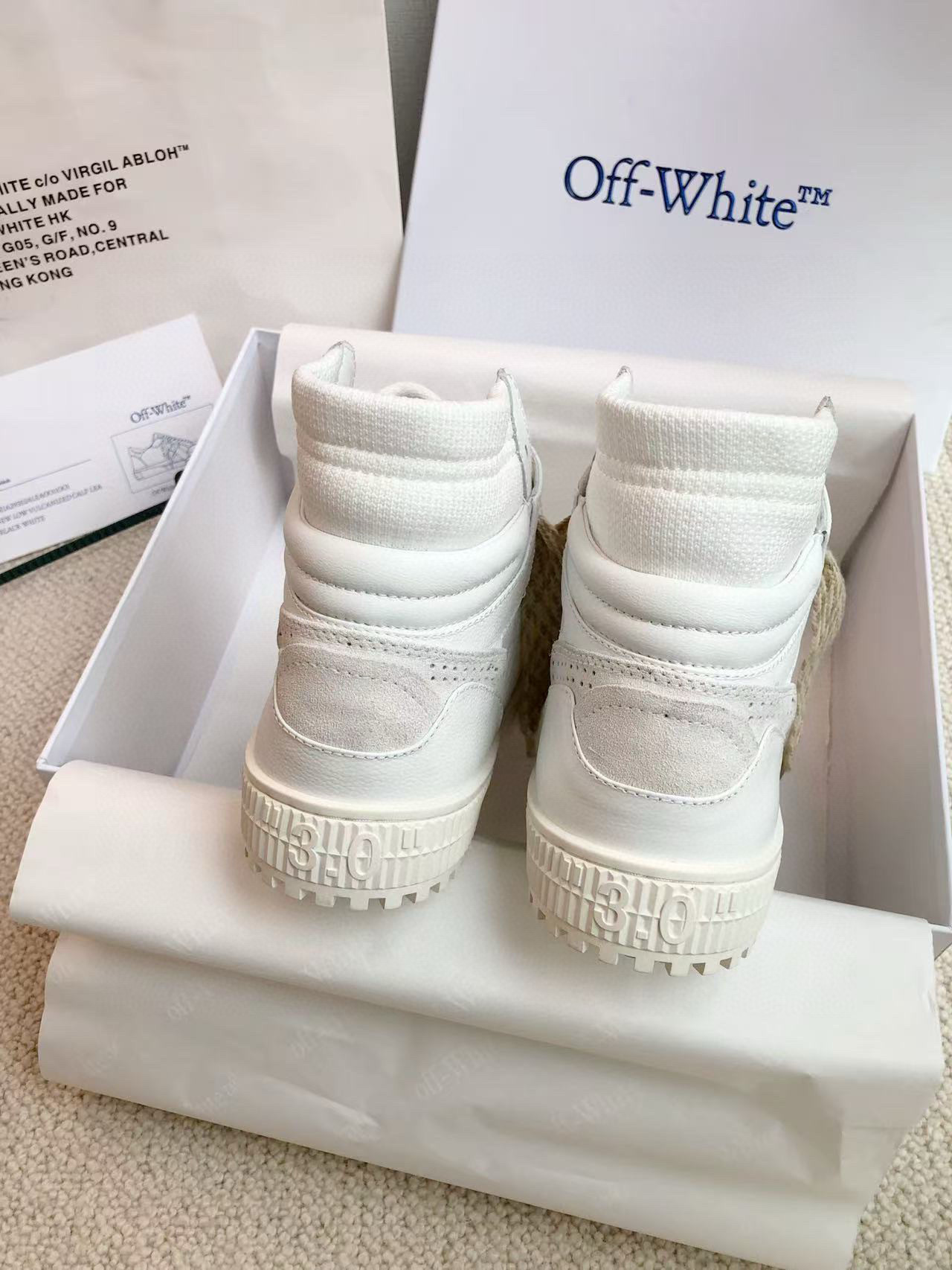 off-white high-top sneakers - size 35/44 - Image 9