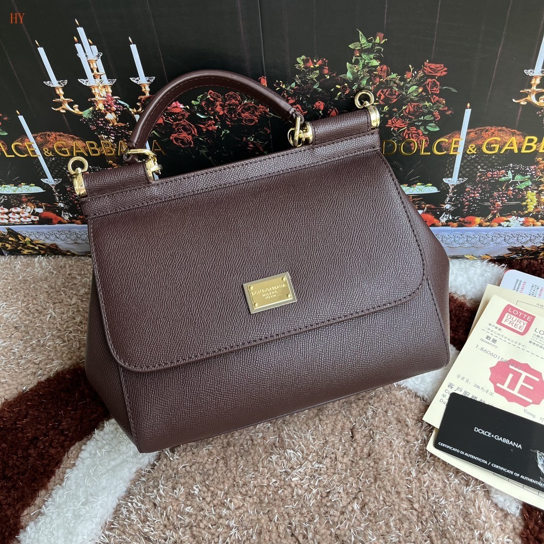 dolce & gabbana brown handbag 25*20*12 cm, model 532023