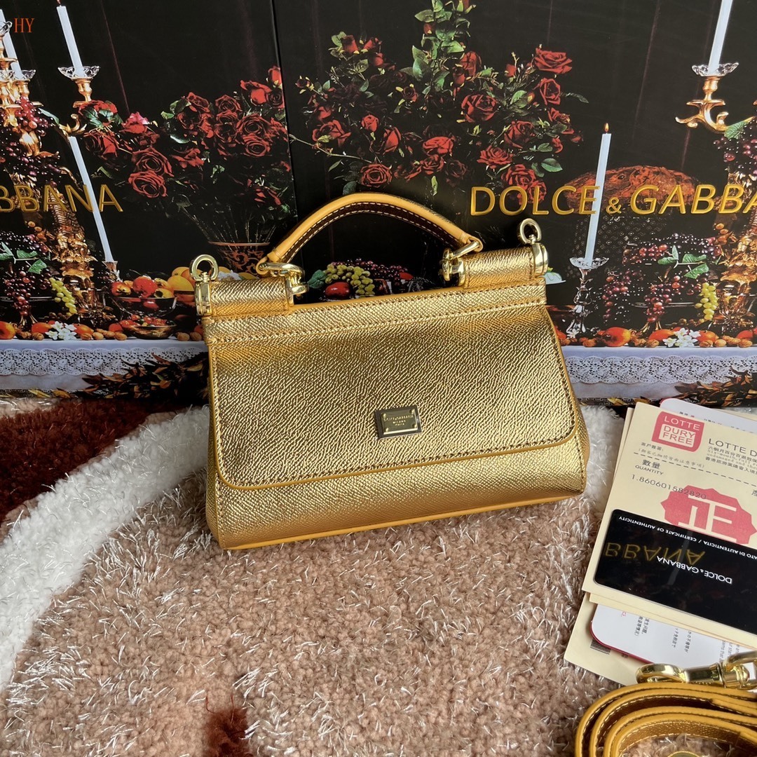 dolce & gabbana gold handbag 18x11x6 cm - 532003