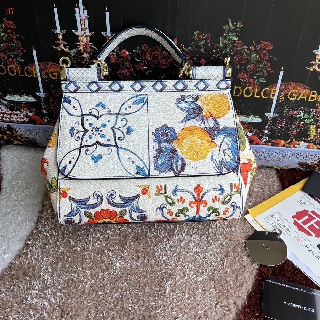 dolce & gabbana floral print handbag 25*20*12.5 cm