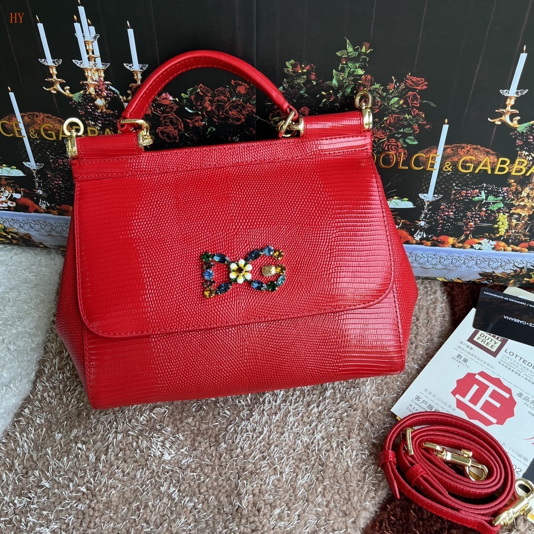 dolce & gabbana red handbag 25x20x12 cm, model 532004