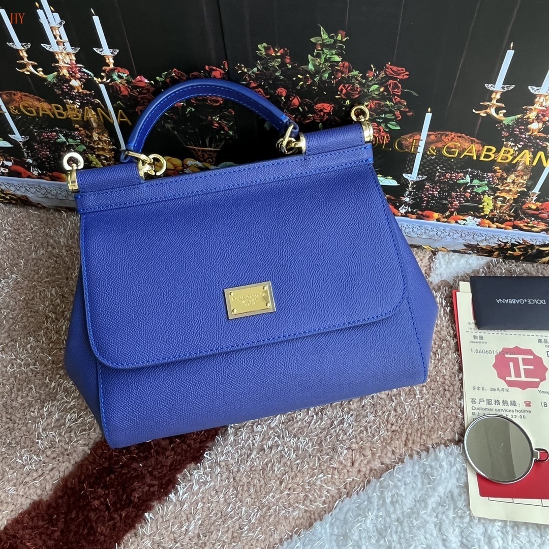 dolce & gabbana blue handbag 25x20x12 cm