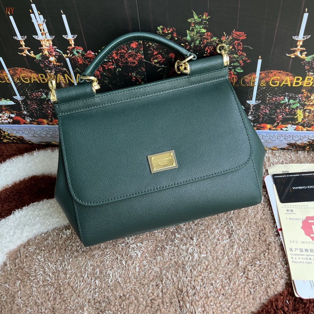 dolce & gabbana green handbag 25x20x12 cm