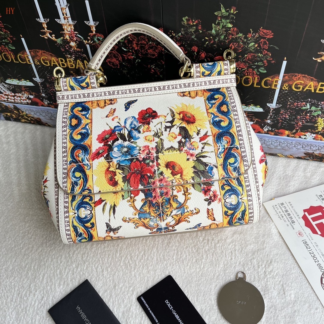 dolce & gabbana floral print handbag 25x20x12 cm, model 532073