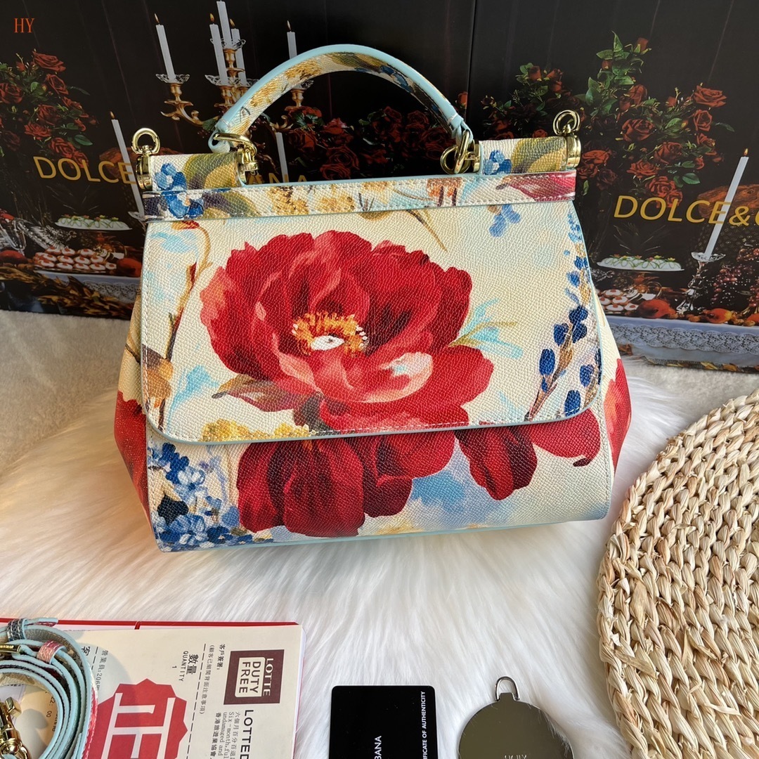 dolce & gabbana floral handbag 25*20*12.5 cm