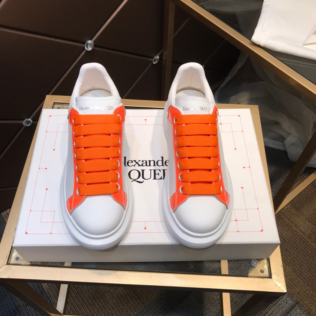 alexander mcqueen casual sneakers in white/orange, sizes 35-44 - Image 9