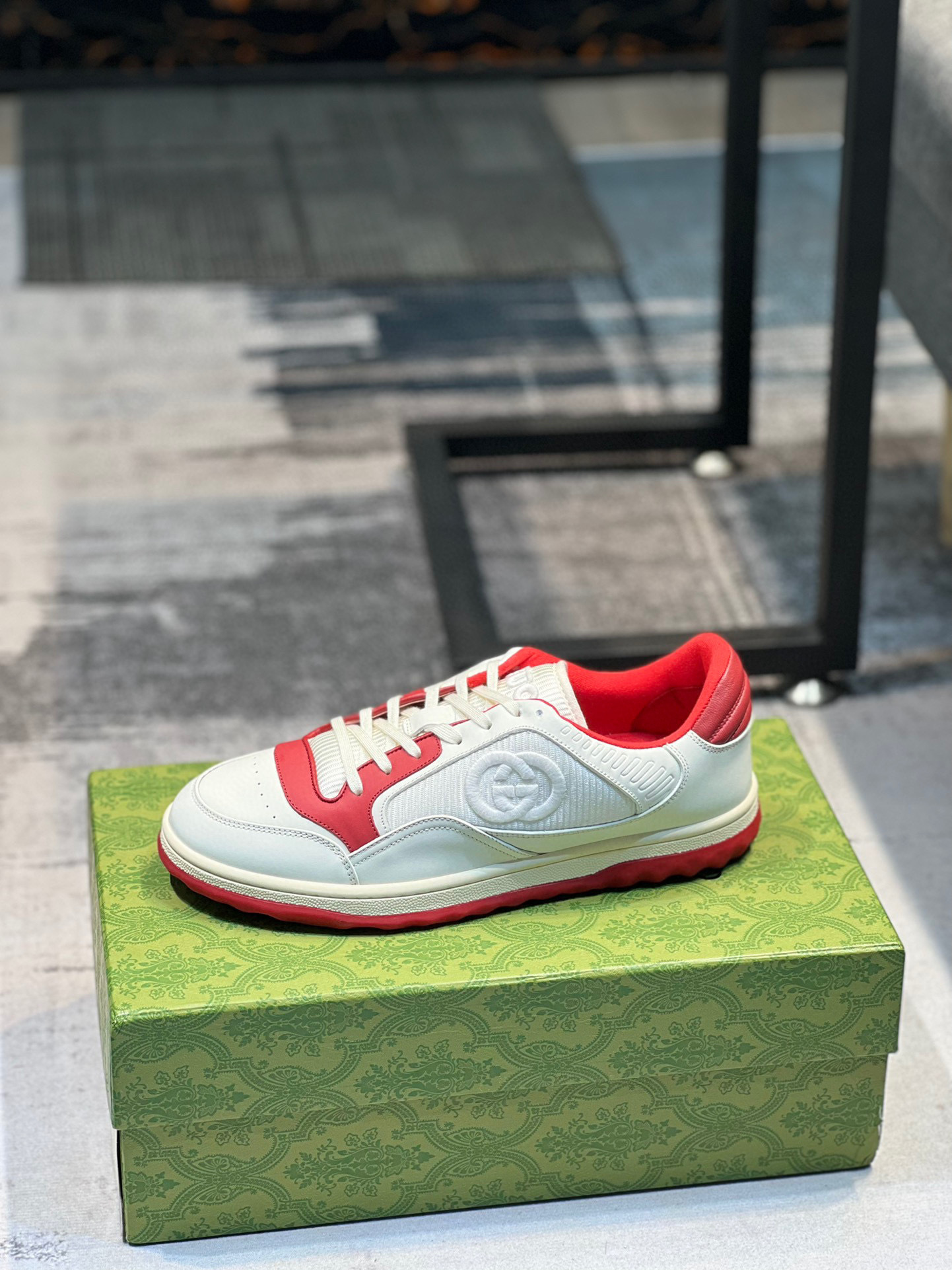 gucci g couples sneakers 35-44 - stylish red & white - Image 9