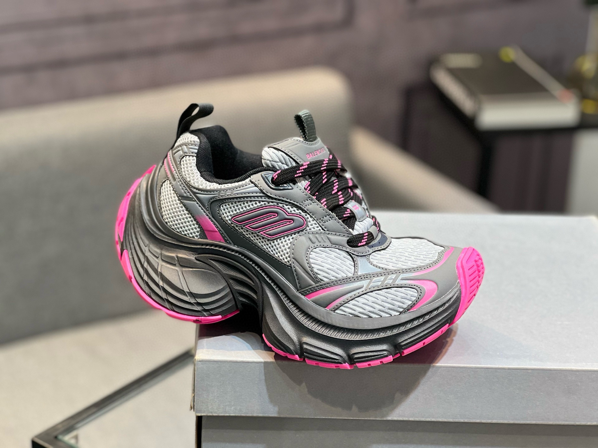 balenciaga couples sneakers 35/46 - gray/pink - Image 9