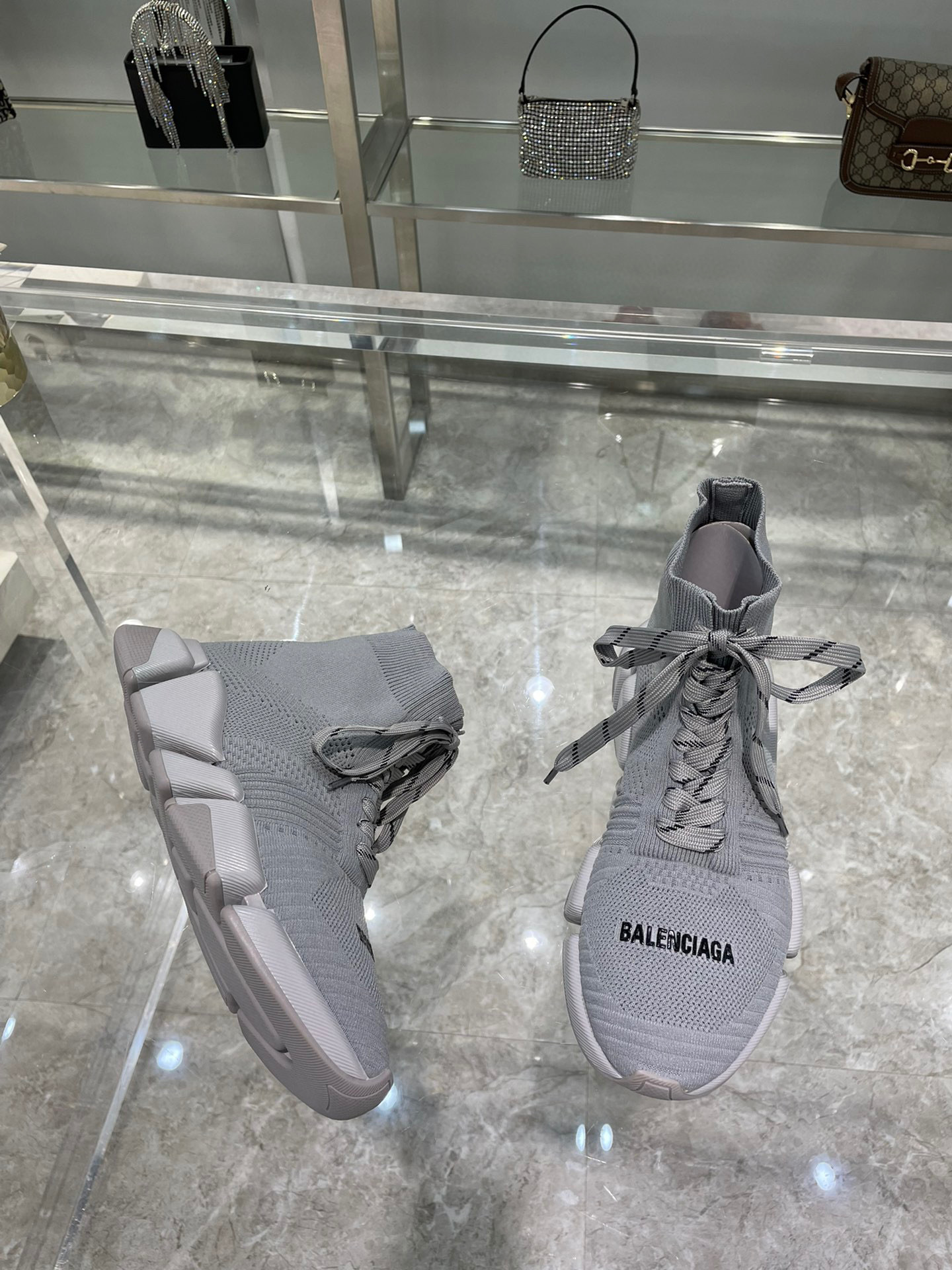 balenciaga couples sock sneakers 35-44 - gray - Image 9