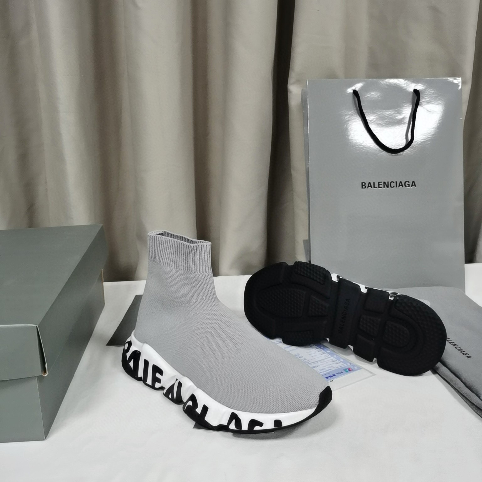 balenciaga grey sock sneakers size 35-44 - Image 9