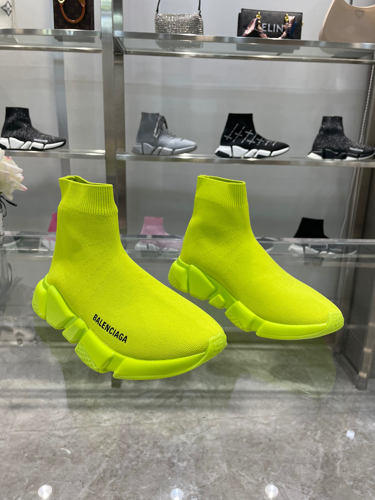 balenciaga neon sock sneakers size 35-44 - Image 9