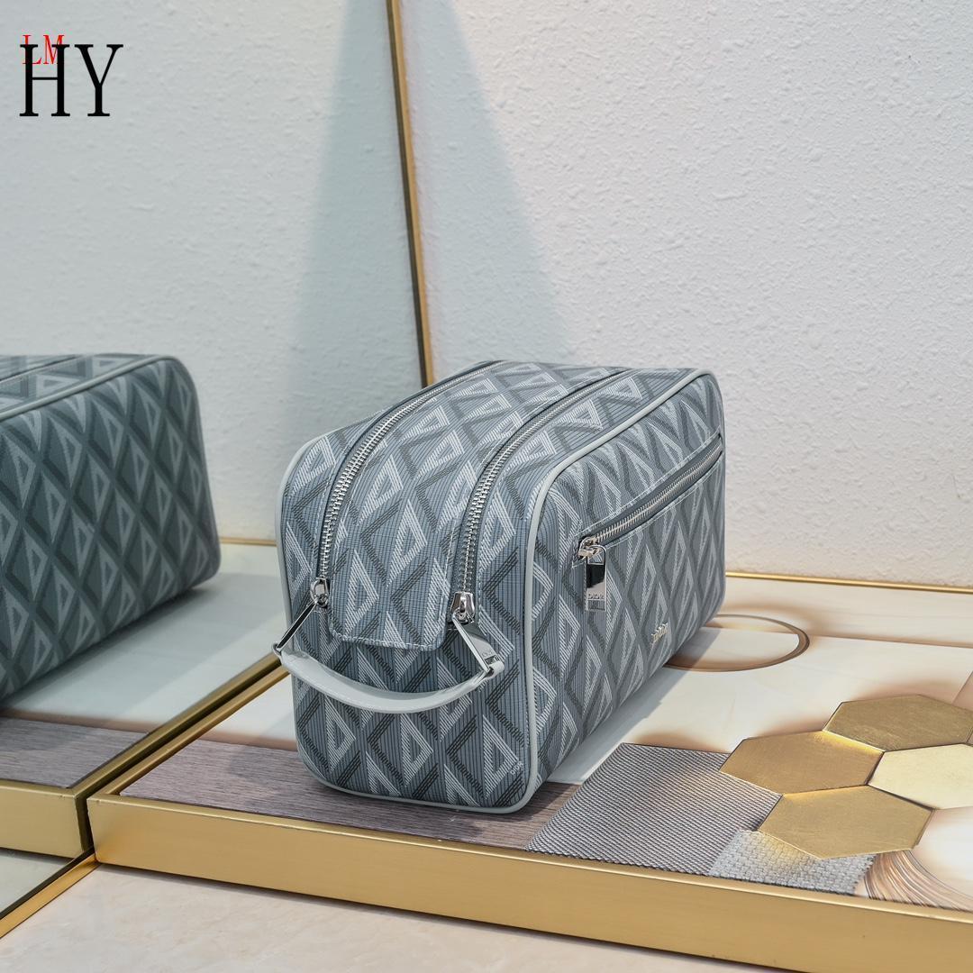 dior gray cosmetic bag 24.5x14.5x13 cm - Image 9