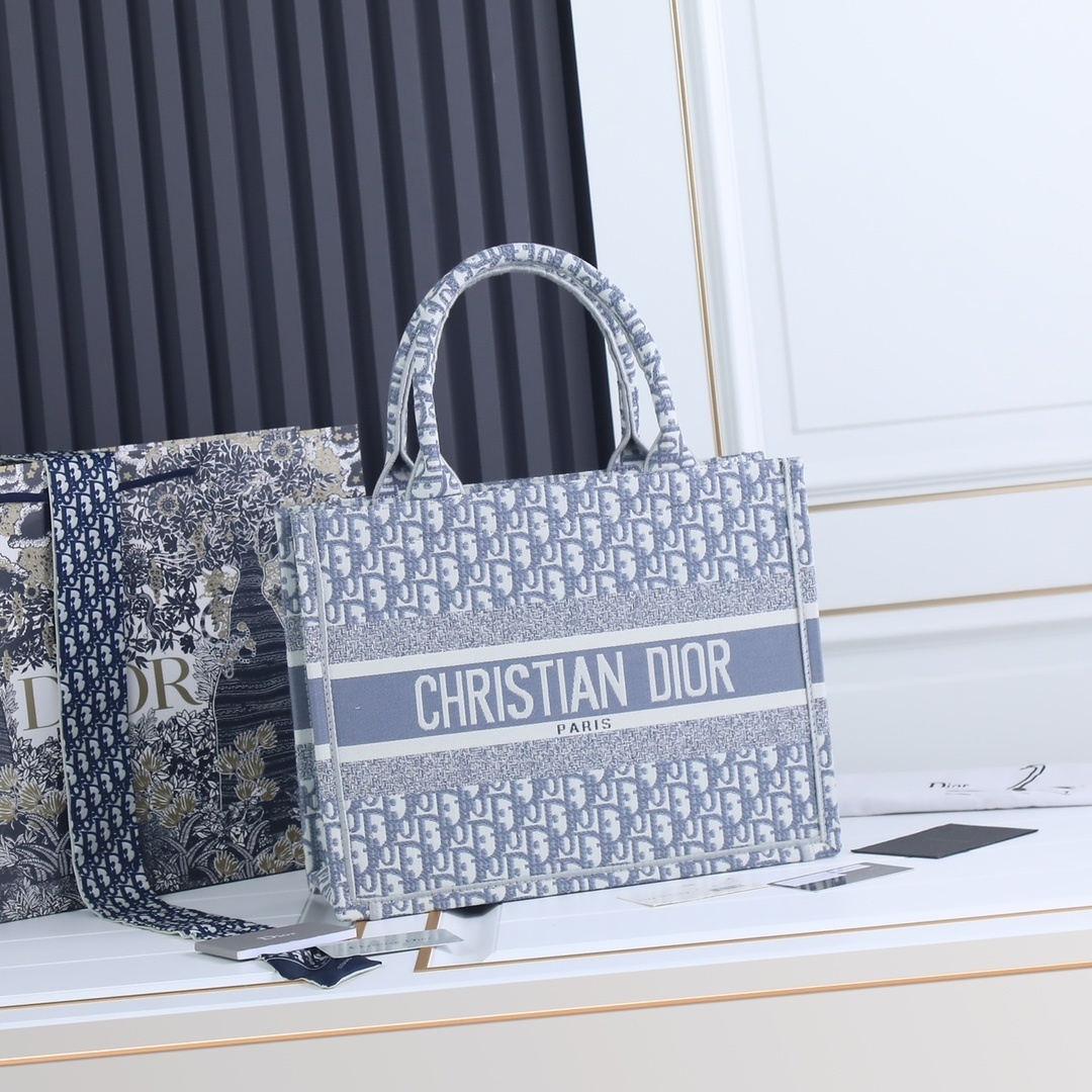 dior 36x20x15cm tote bag - blue