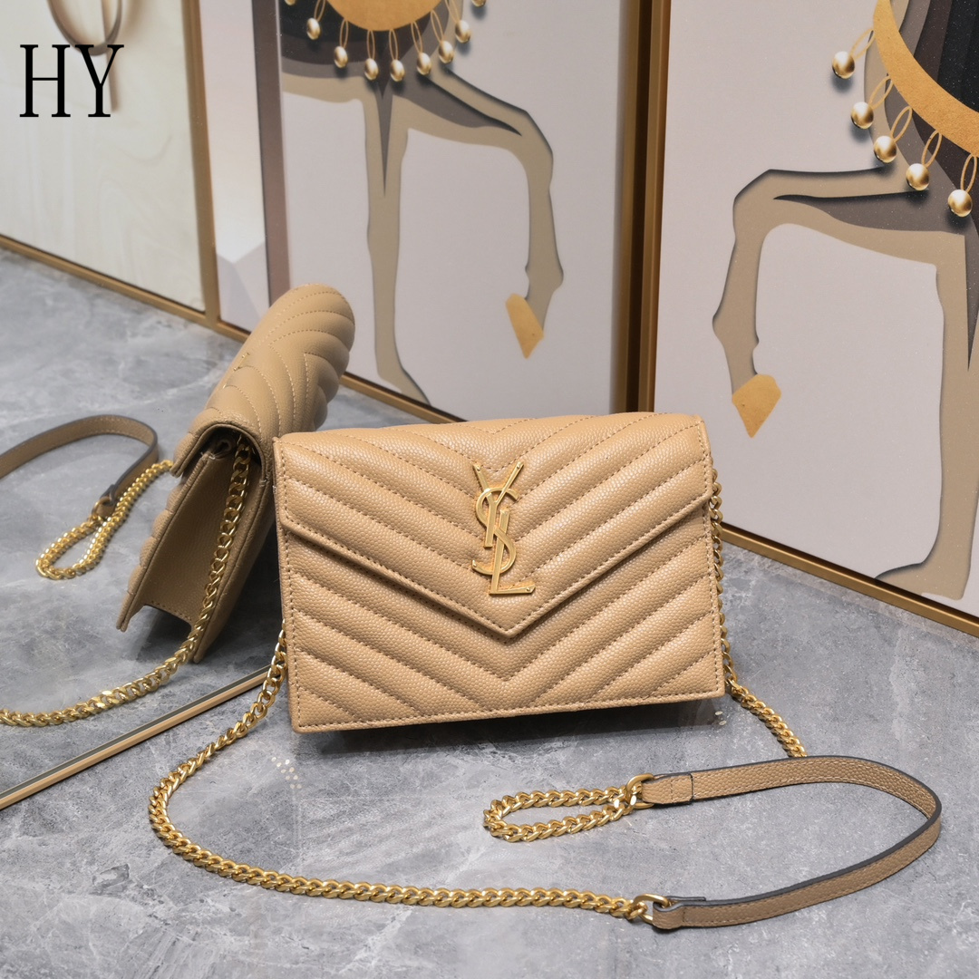 yves saint laurent quilted crossbody bag - 20x17x6cm
