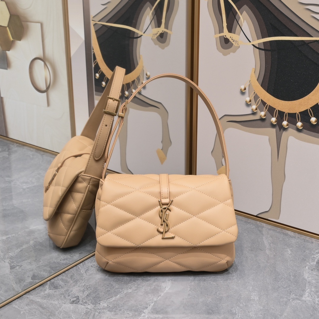 yves saint laurent quilted handbag - 24×18×5.5cm
