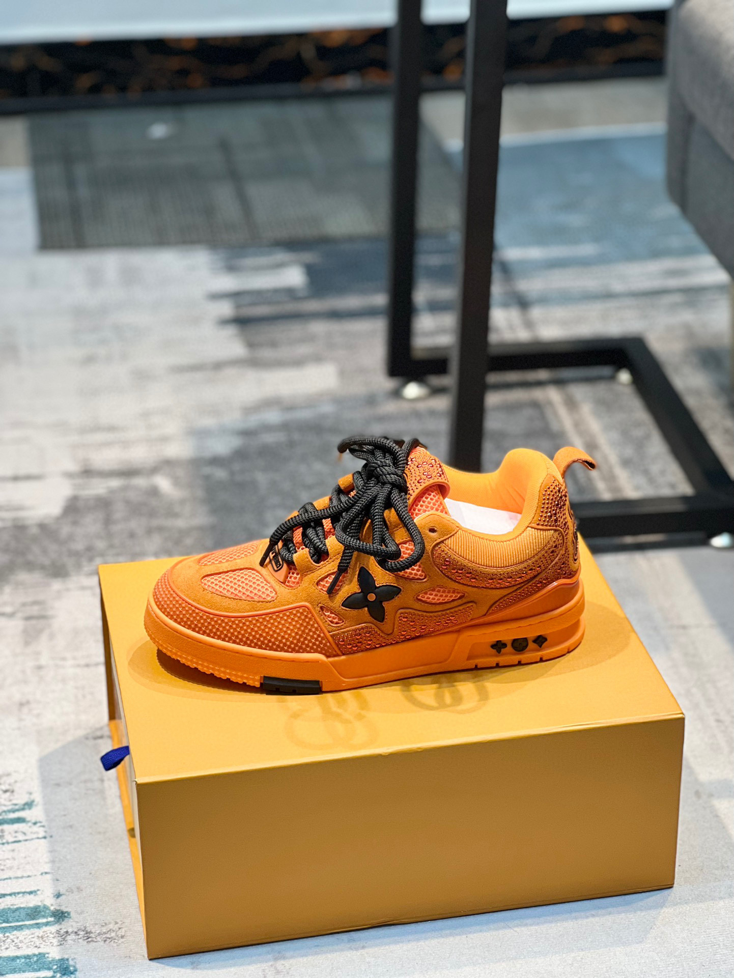 louis vuitton l couples sneakers 35-44 orange - Image 9