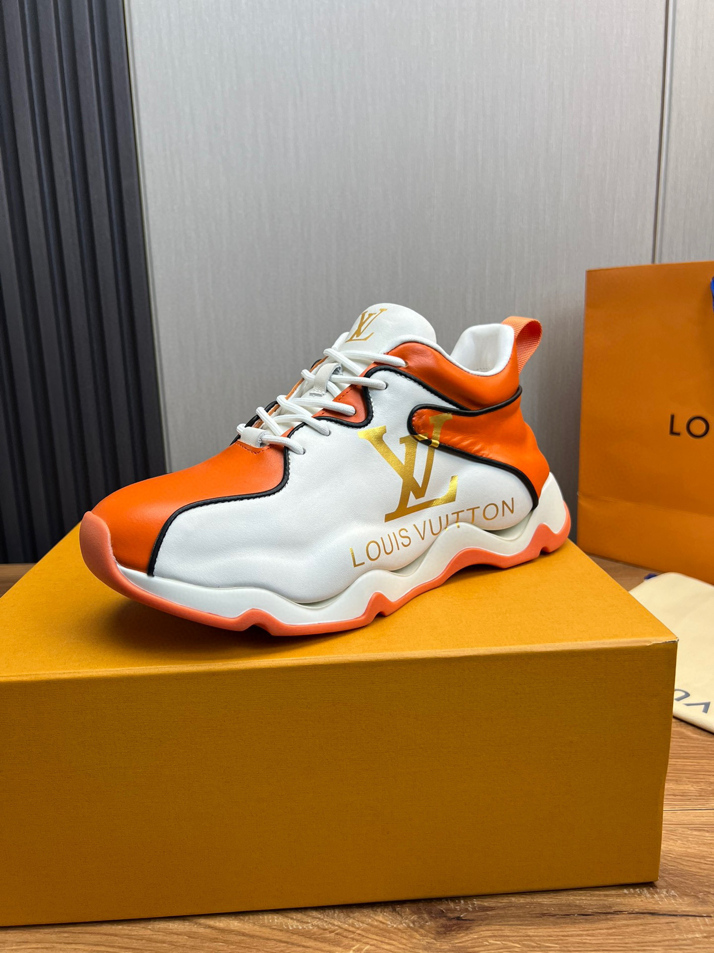 louis vuitton l casual shoes 38-44 - orange/white - Image 9