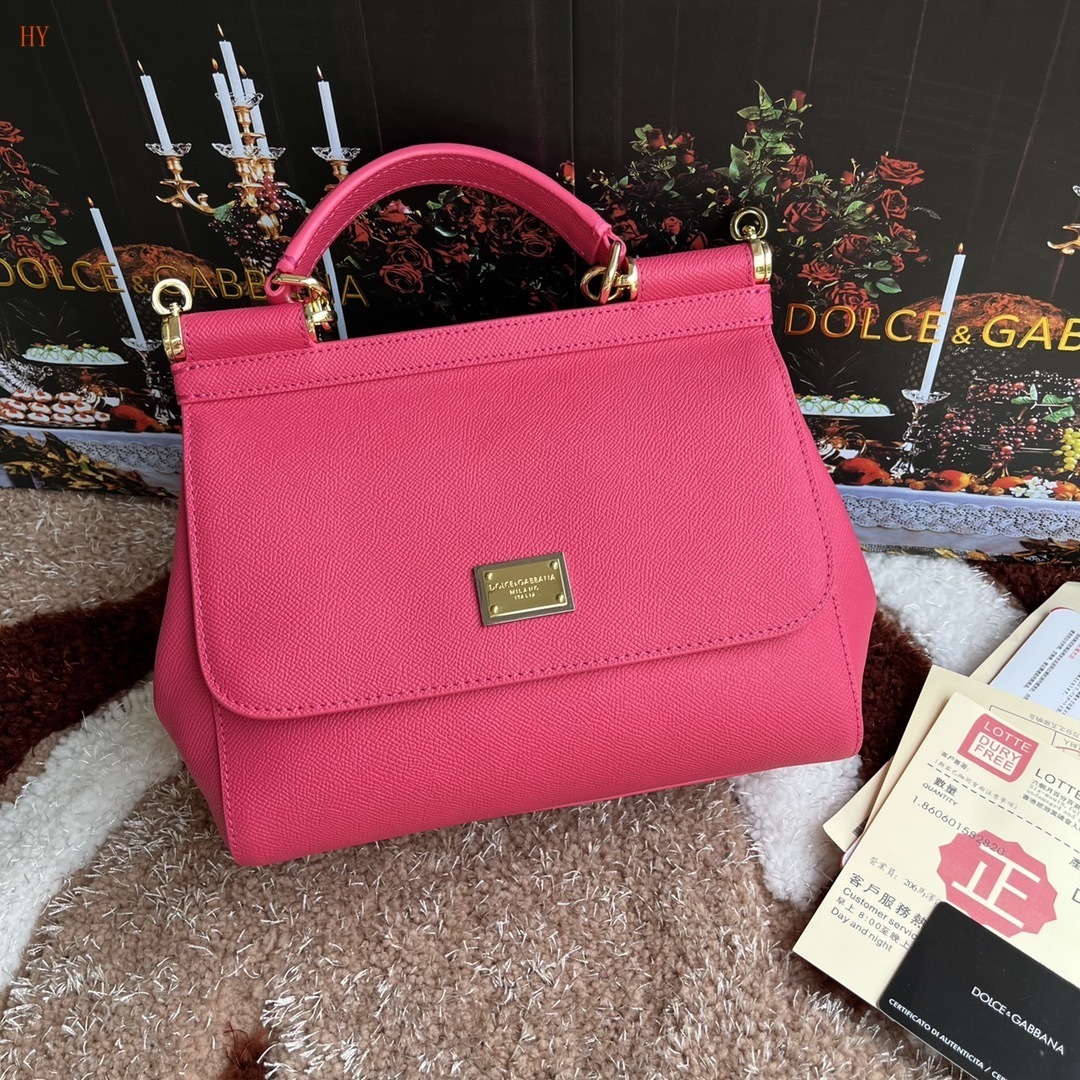 dolce & gabbana pink handbag 25*20*12 cm