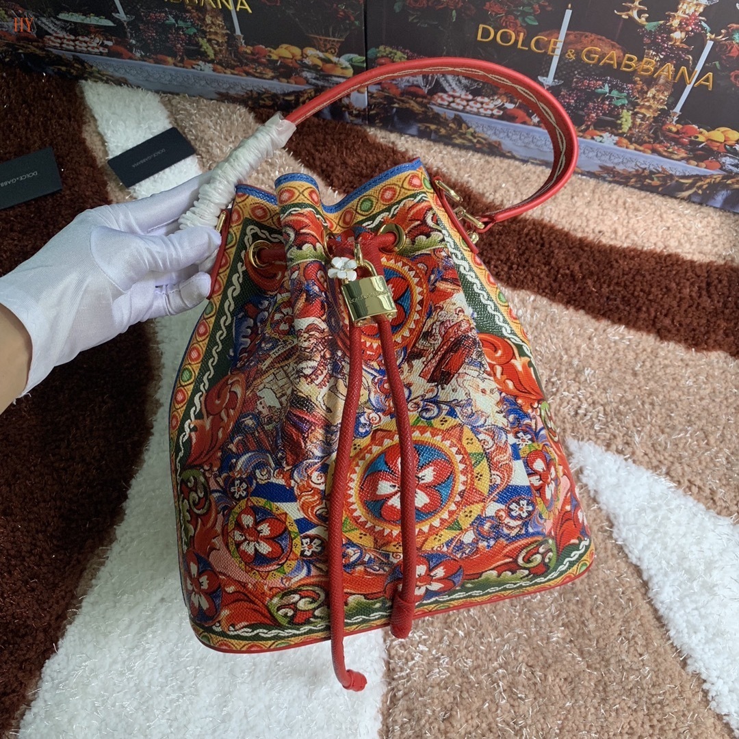 dolce & gabbana colorful bucket bag 27x25 cm