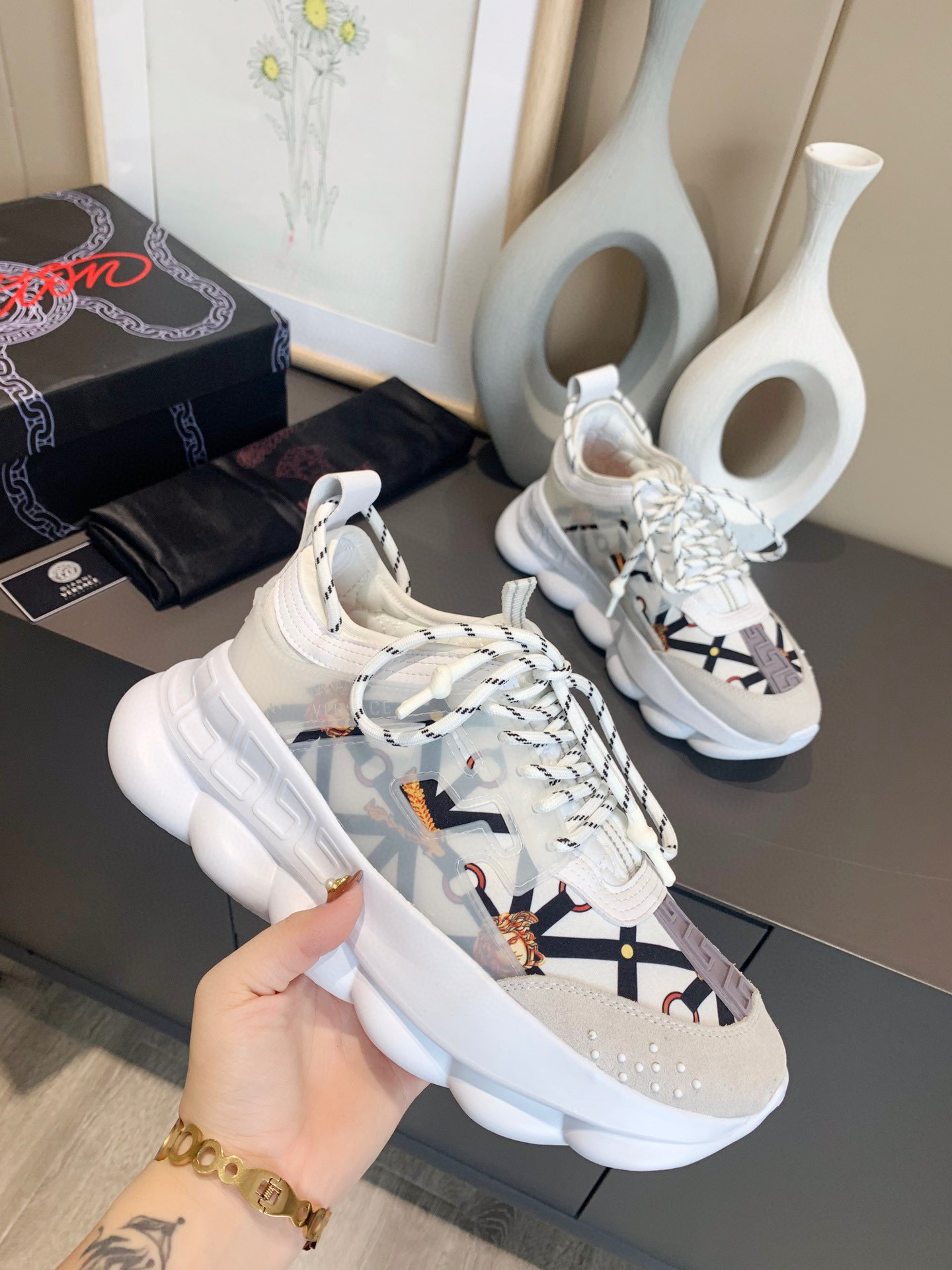 versace unisex dad sneakers 35-44 - Image 9