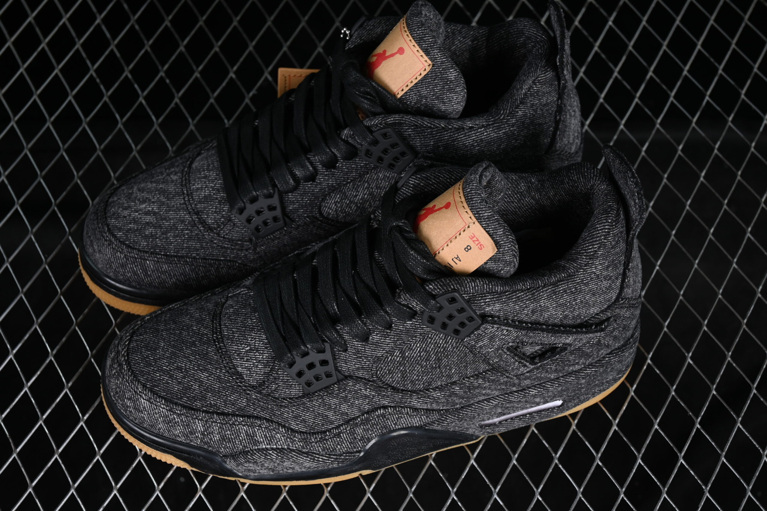 levi’s x air jordan 4 retro denim aj4 basketball shoes - Image 3