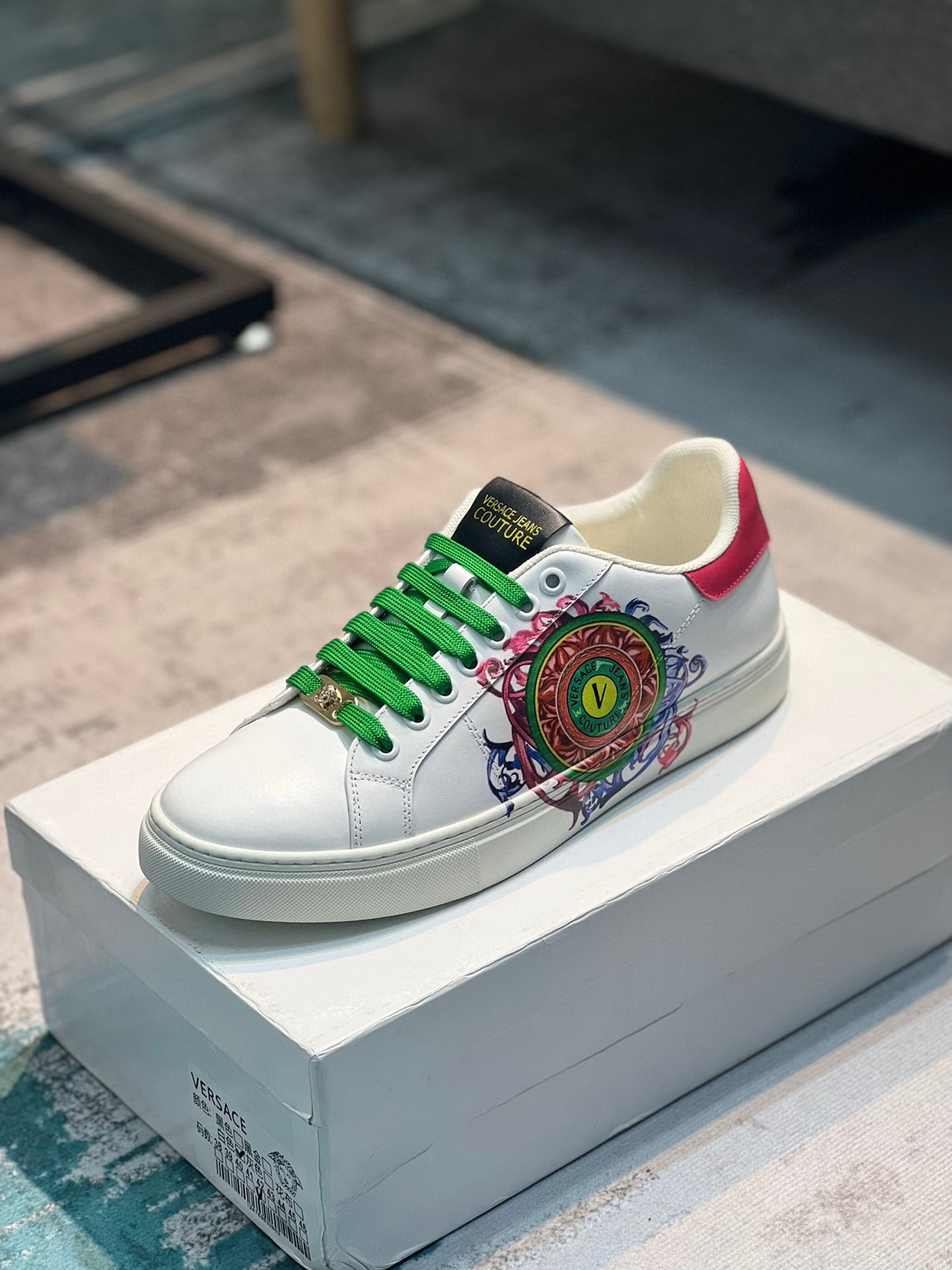 versace casual sneakers 38-43 with colorful design - Image 9