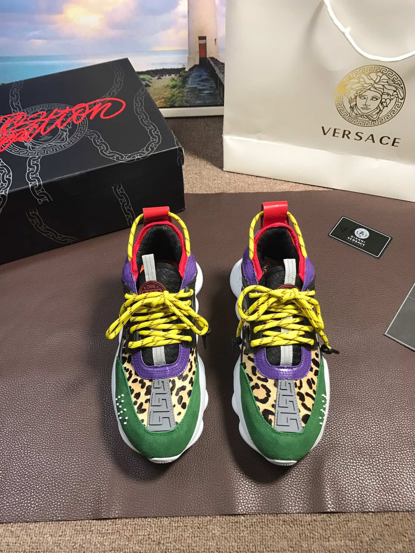 versace unisex dad sneakers 35-44 - colorful design - Image 9