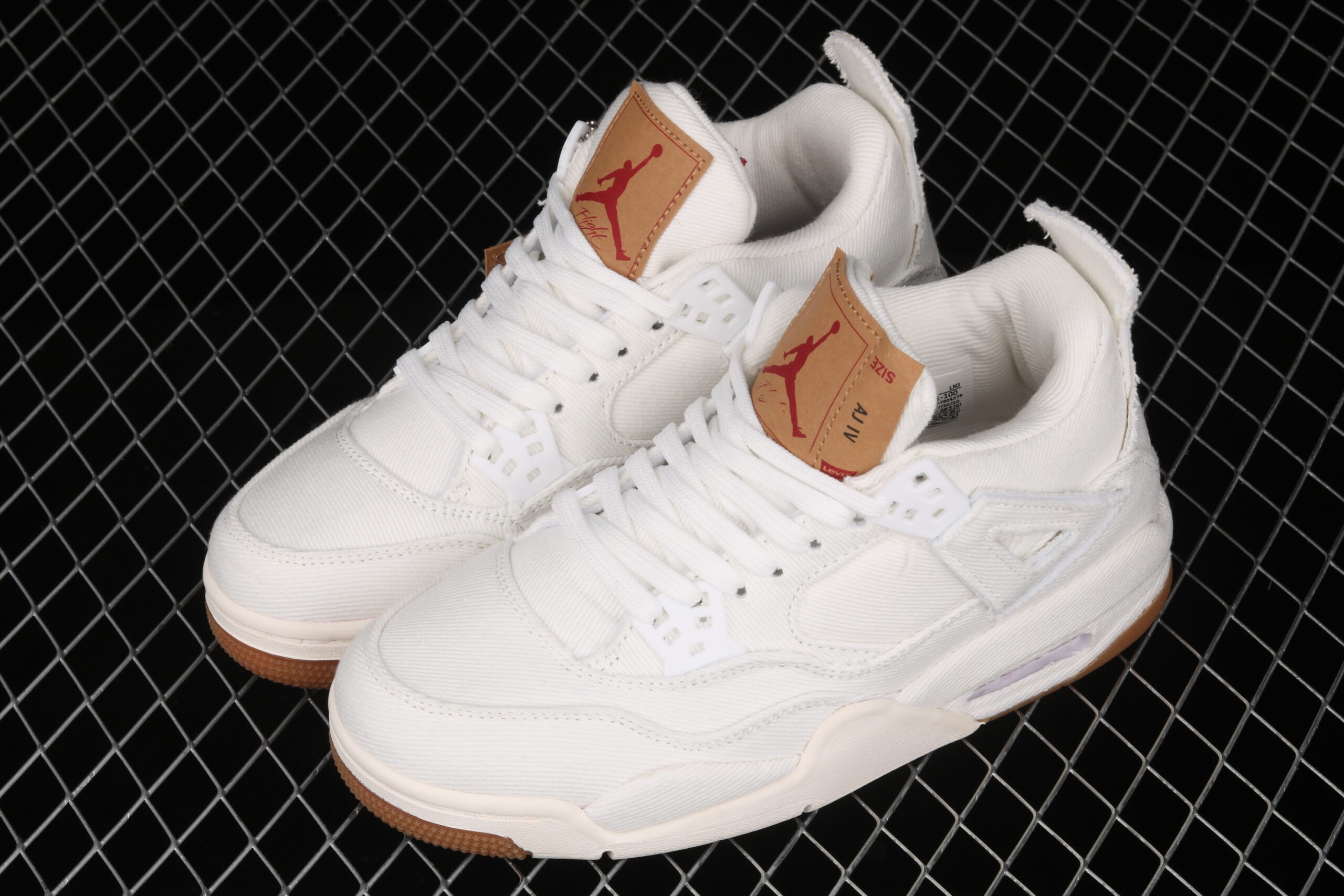 levi's x air jordan 4 retro aj4 denim white ao2571-100 - Image 3