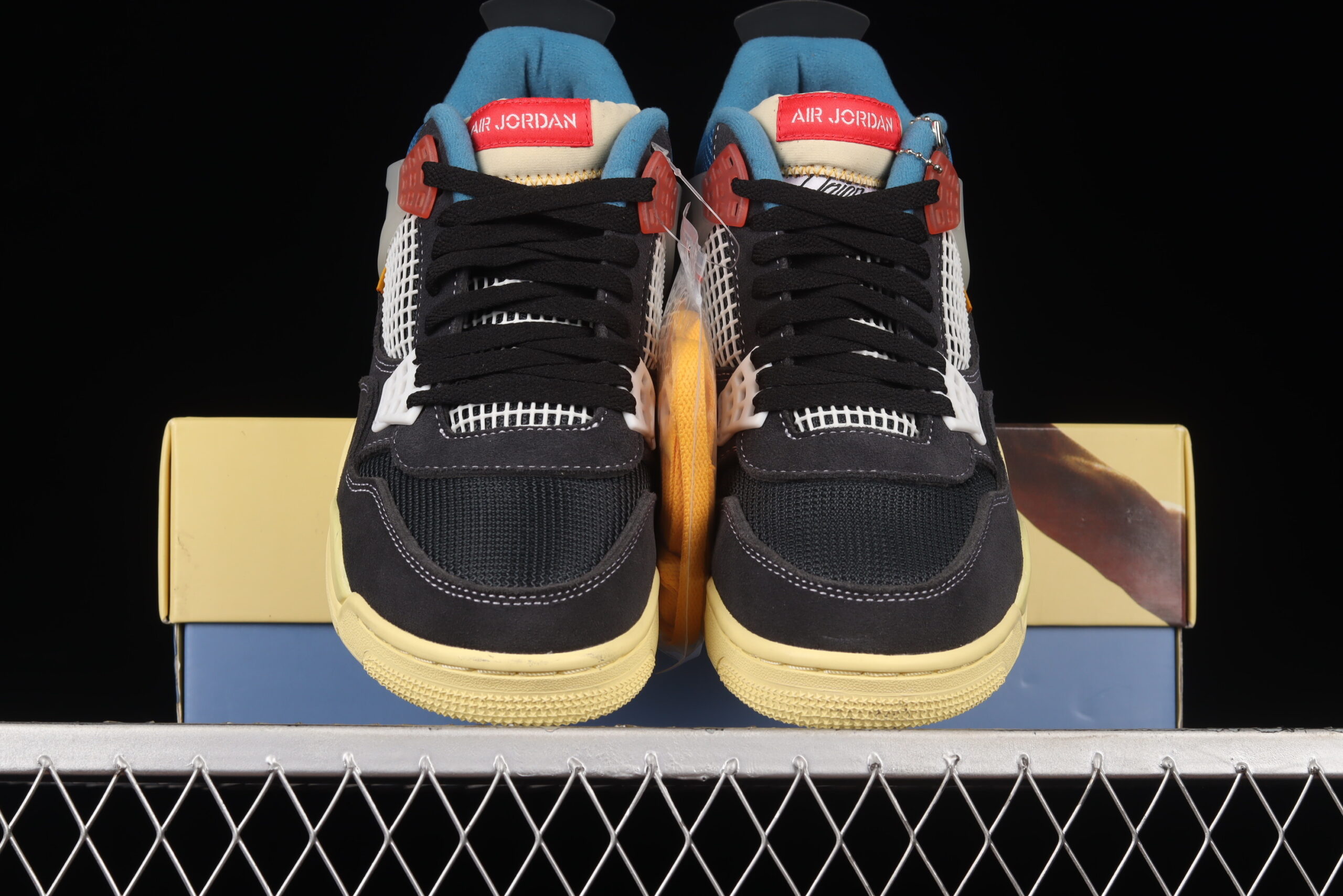 union la x air jordan 4 retro aj4 basketball shoes dc9533-001 - Image 4