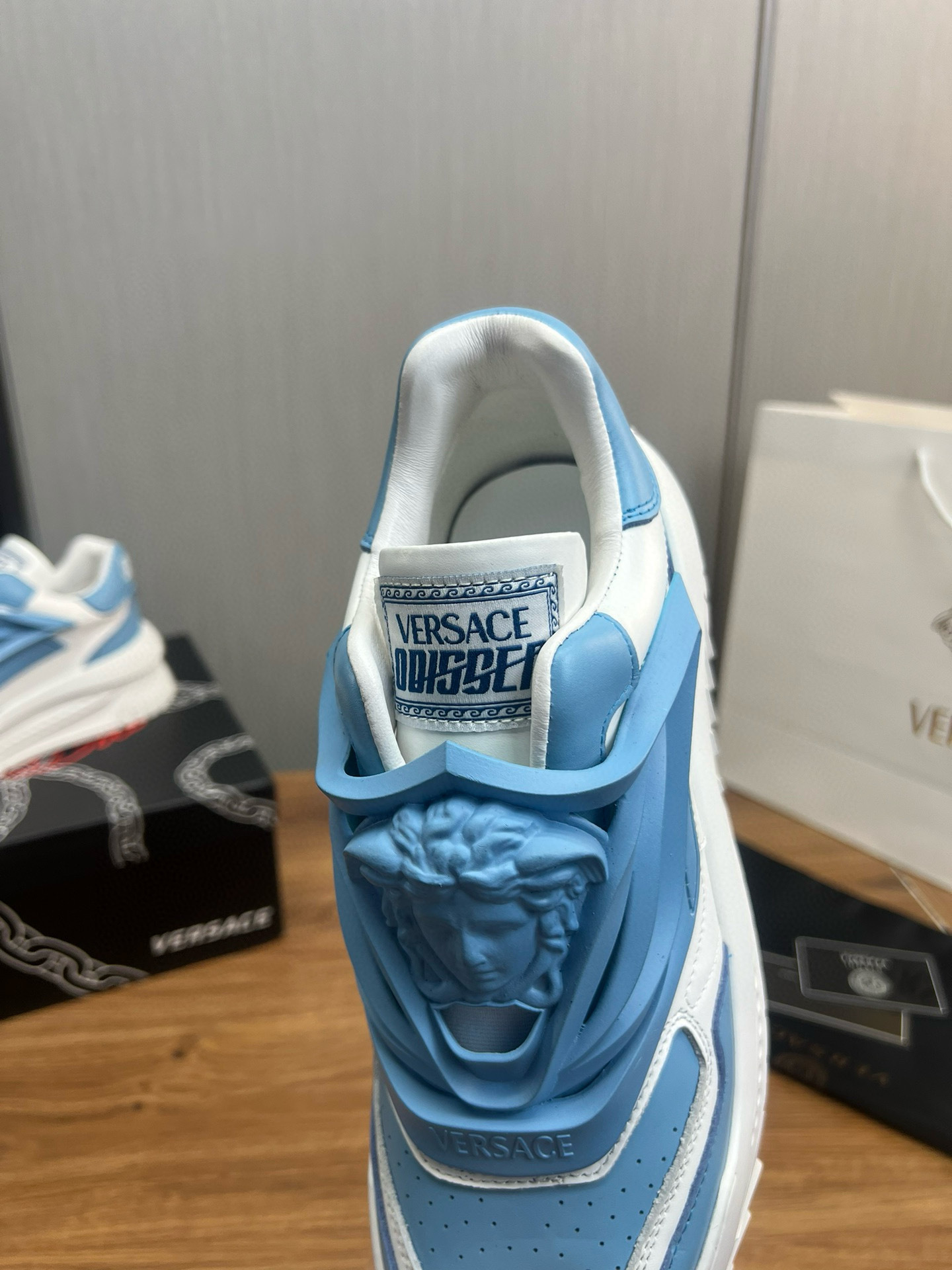 versace casual sneakers in blue/white - size 38/44 - Image 11