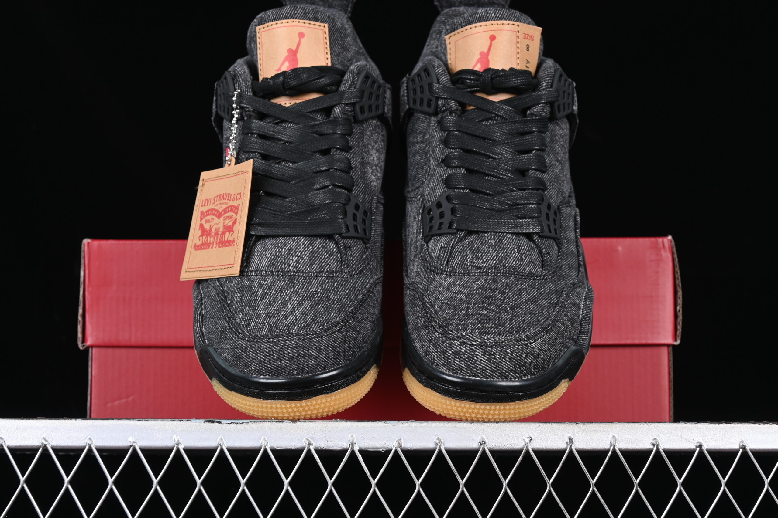 levi’s x air jordan 4 retro denim aj4 basketball shoes - Image 4