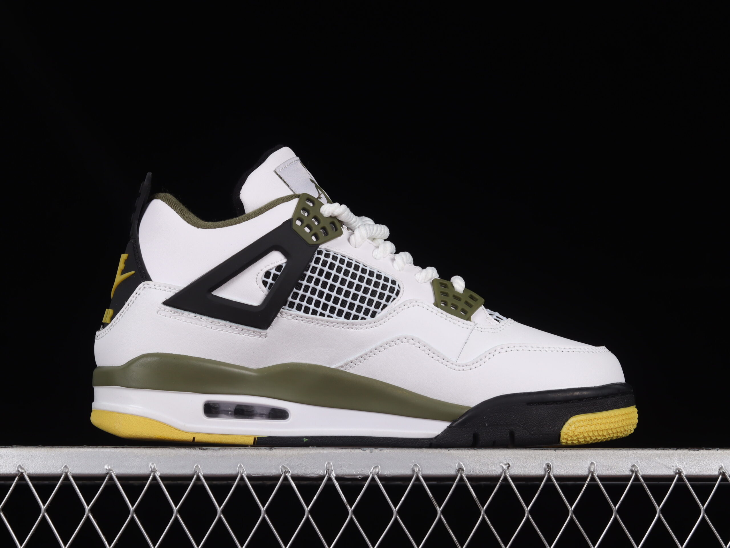 air jordan 4 retro aj4 white green men's basketball shoes ct8527-900 - Image 2